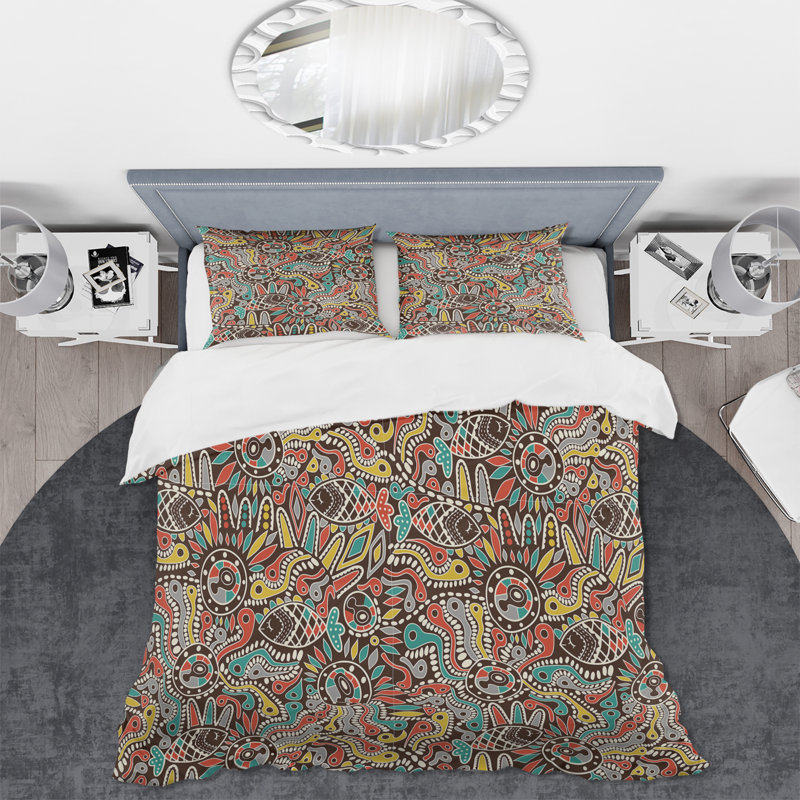Ensemble de housse de couette moderne en polyester microfibre, Housse de couette pour grand lit + 2 taies décora