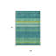 Tapis extérieur lavable rayé bleu sarcelle et turquoise 8 pi x 10 pi
