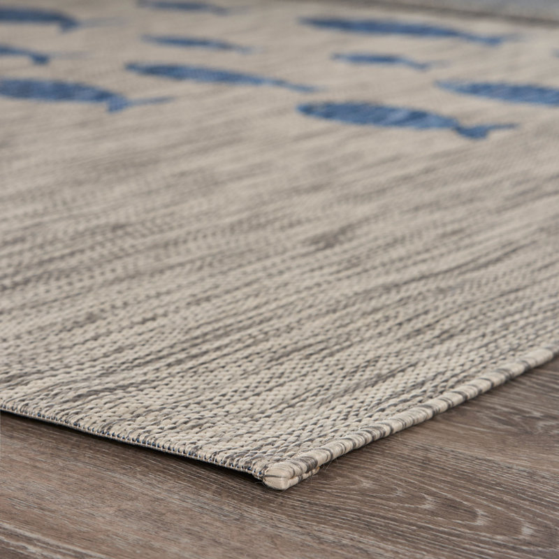 Savanna Tropical Zero-Pile Flatweave Indoor/Outdoor Durable Area Rug, Rectangle 7'9" x 9'9"