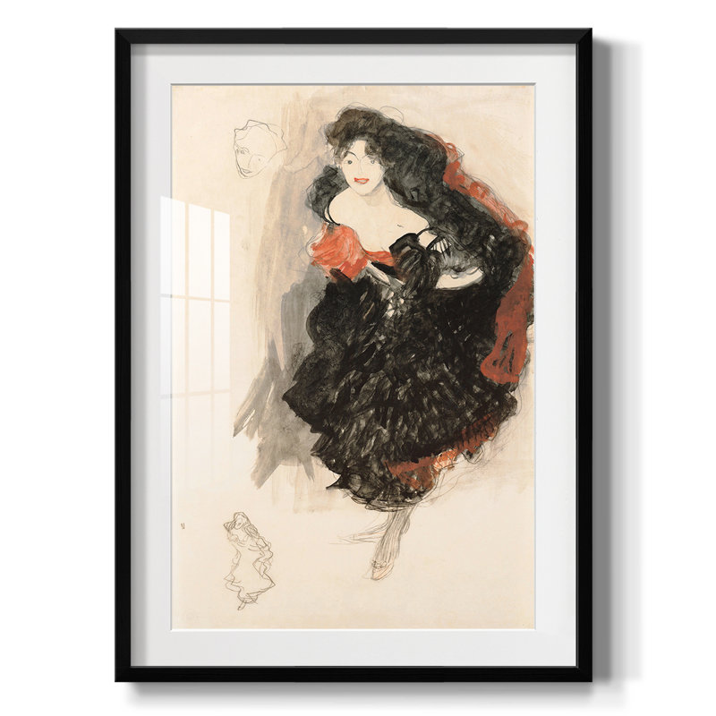 Gustav Klimt XXI - reproduction encadrée, Noir