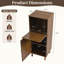 Armoire de rangement secrétaire avec bureau rabattable, 1 porte et tablette intérieure, brun noyer