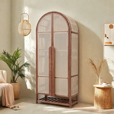 Armoire simple et rétro en bois massif