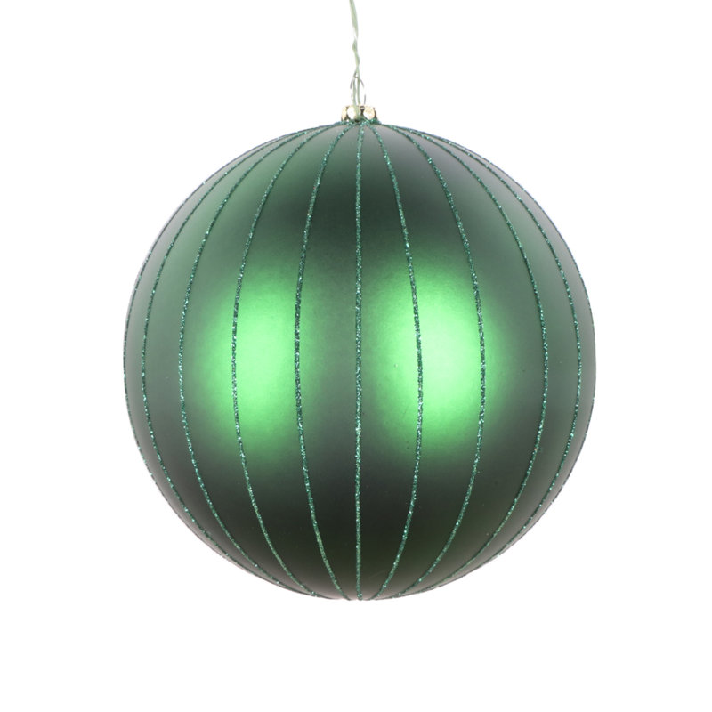 Ornement boule mat scintillante, H 5 po x l 5 po x P 5 po, Émeraude