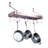 Handcrafted 24" Gourmet Bookshelf Wall Rack with Straight Arms & 12 Hooks