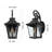 14" Outdoor Wall Lanterns 2-Pack, Black Waterproof Wall Sconce With Clear Glass Panels, Vintage Exterior Light Fixture For Porch, Patio, Garden, And Doorway (Bulb Not Included)