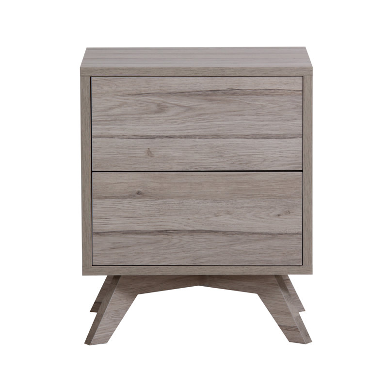 48cm W Manufactured Wood Bedside Table, Oak