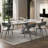 Thick Luxury Marble Rectangular Dining Table Sets-103235872
