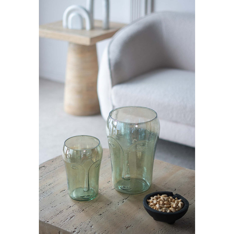 Ensemble de 2 vases décoratifs fabriqués à la main avec motifs abstraits pour un décor intérieur et floral