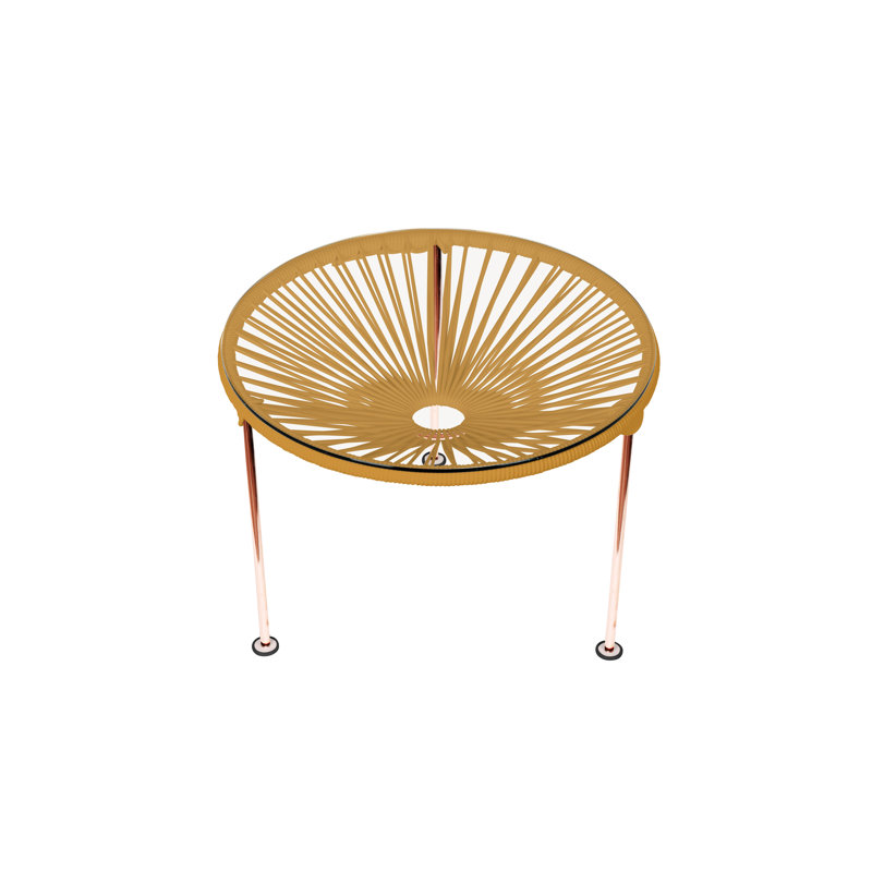 Zicatela Indoor Handmade Coffee Table, Copper, Caramel