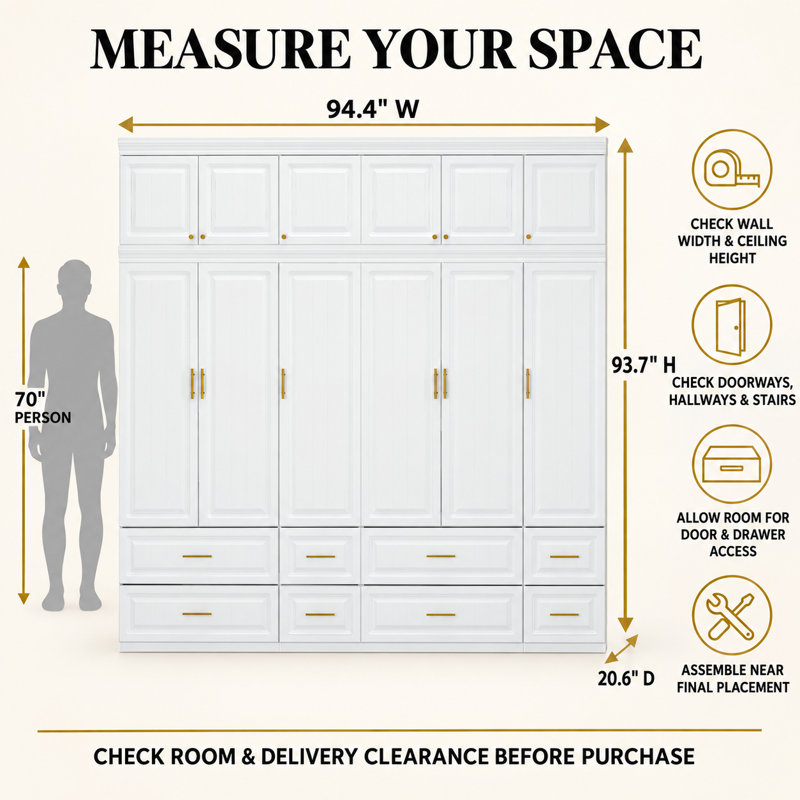 Jearlene 94.4 " W Armoire
