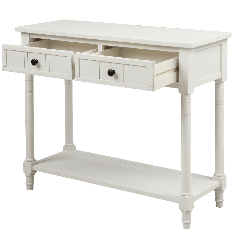 Pitcarin 90cm Solid Wood Console Table, White
