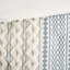 Édredon pour grand lit en coton - Remplissage de chenille géométrique blanc / bleu marine 2 taies décoratives incluses-119384060-119384062