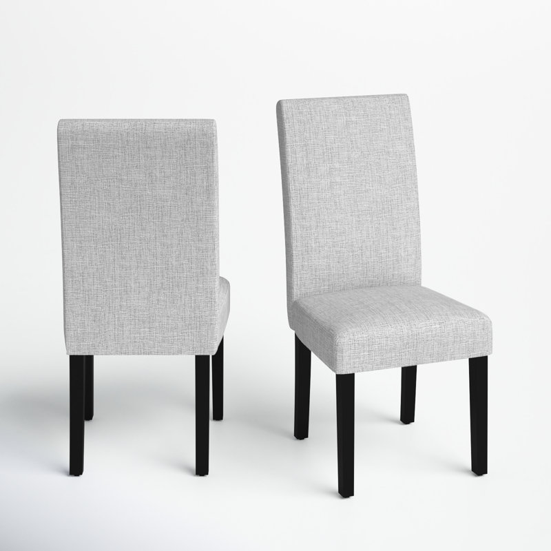 19.3'' H Upholstered Parsons Chair, Light Gray, 2