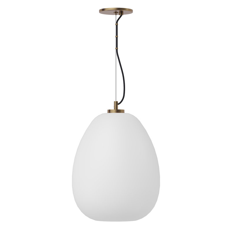 Kapoor 1 - Light LED Pendant, 15.7" H x 13" W x 13" D, Opal