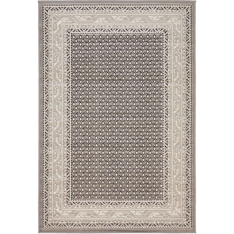 Tapis gris à motif oriental Wingate, Rectangle 6 pi x 9 pi