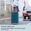Valise à roulettes Hardshell avec sacs Valise à roulettes double avec verrou TSA, valise simple 28 po, bleu