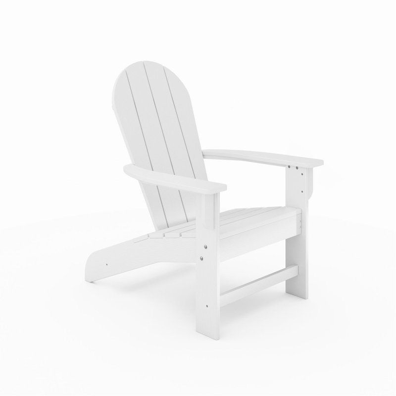 Adirondack Chair – Premium HDPE Poly Lumber For Pool, Patio, And Garden Elegance, White