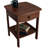 22 X 18 X 18-Inch Wood Curved End Table/Night Stand With One Drawer, Brown
