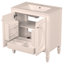 Meuble-lavabo de 30 po avec lavabo, deux portes avec tablette, charnières de porte à fermeture en douceur, style rétro-111123969