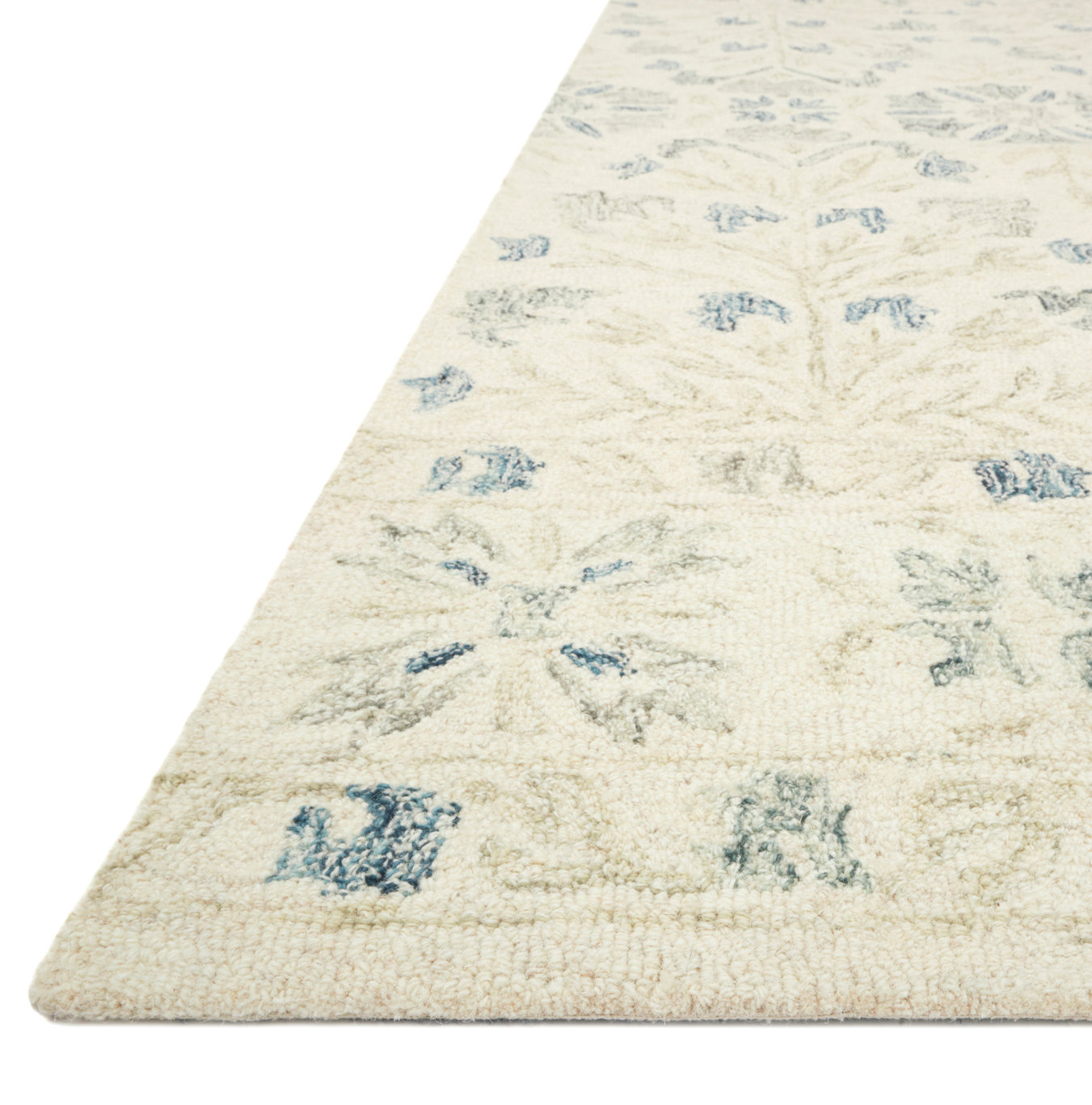 Mcclelland Hand-Hooked Floral Rug, Rectangle 3'6" x 5'6"