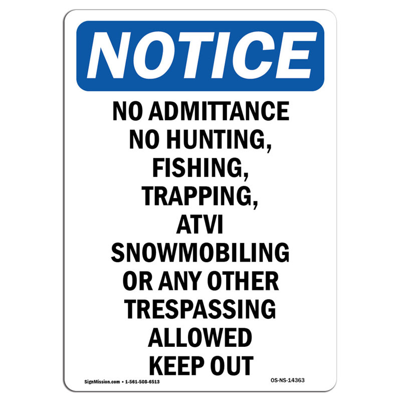Panneau «No Admittance»