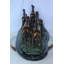 Statue de chevaux de course en bronze sur base de marbre 47 po x 20 po x H 17 po