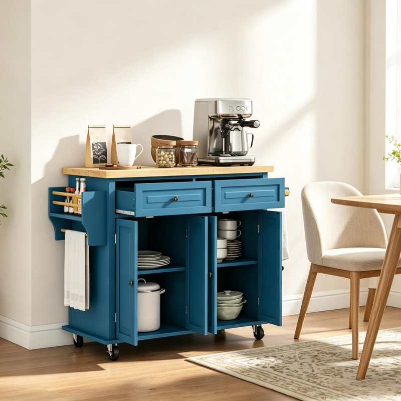 Rangement pour cuisine en bois d'hévéa et en bois d'hévéa 1 pièce