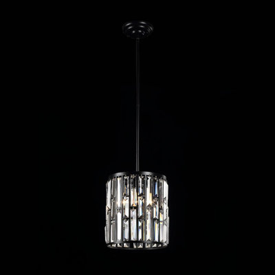 Luminaire suspendu cylindrique à 1 lumière