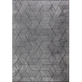 Rapture Geometric Shapes Area Rug in Gray