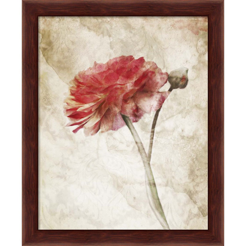 «Rav Ravissant Red & Striking Scarlet Bloom» par Katrina Jones, art encadré (ensemble de 2)