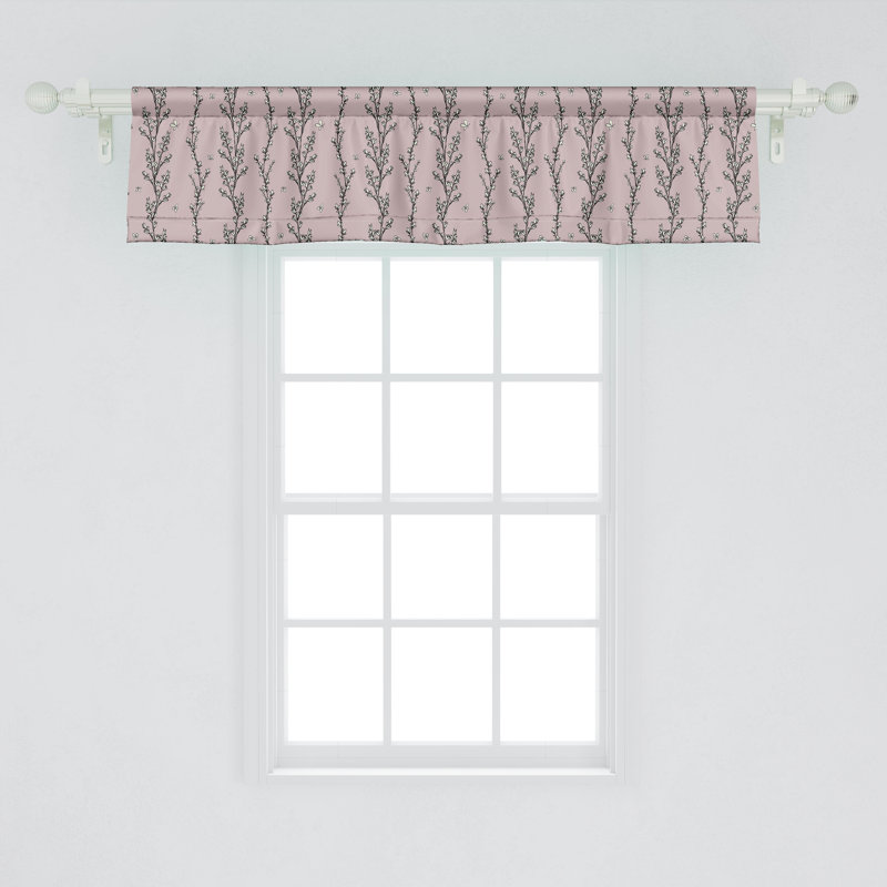 Ensemble de 2 cantonnières à fleurs Ambesonne, L 54 po x L 12 po