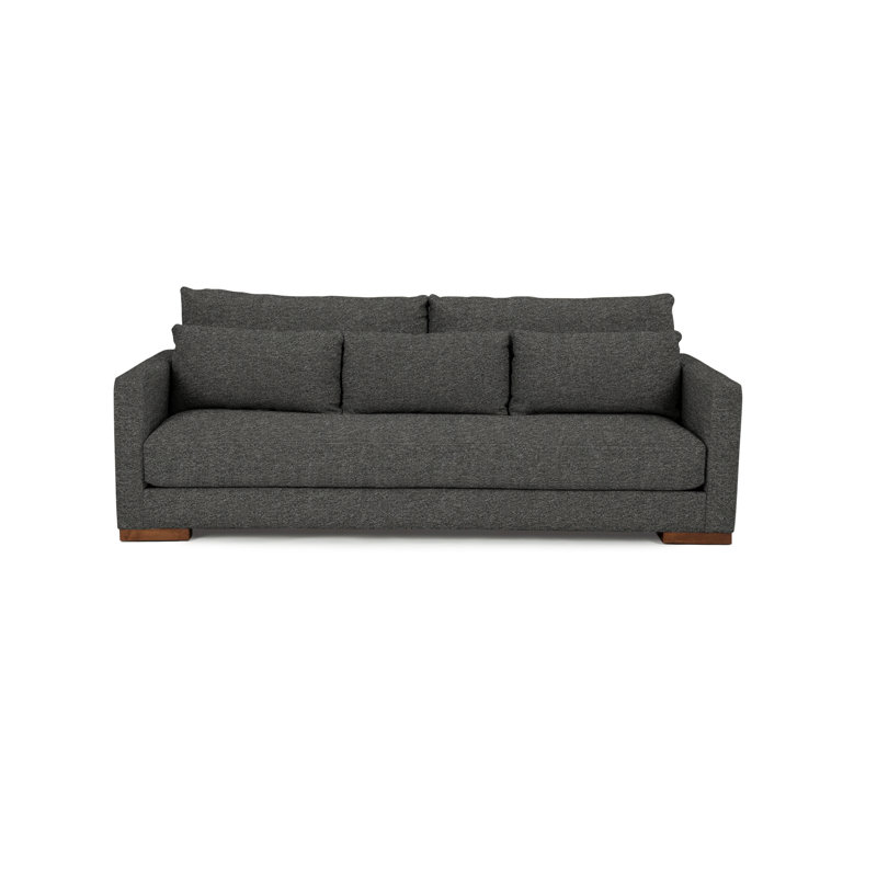 Leon Sofa, Walnut, Paprika Polyester Blend