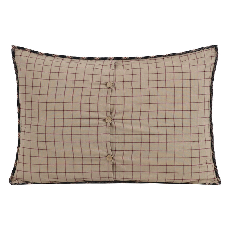 Bingham Star Black and Khaki Cotton Patchwork Sham