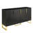 Modern Sideboard With Four Doors, Metal Handles, Legs, And Adjustable Shelves For Versatile Storage And Stylish Display-883816032