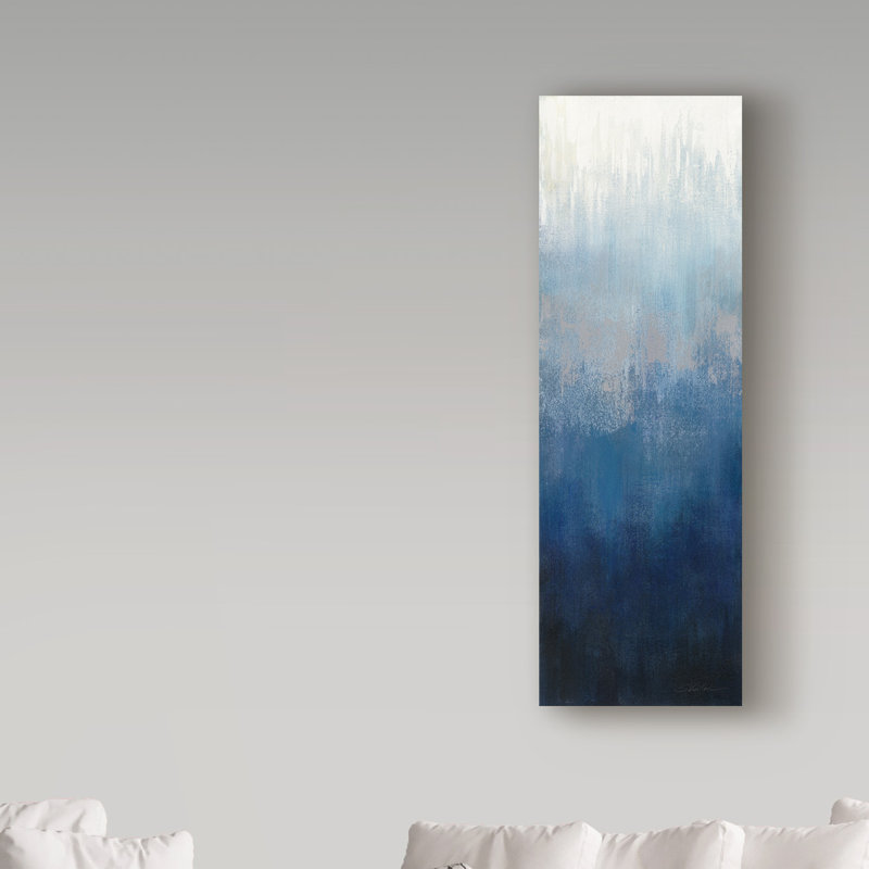 « Silver Wave II » par Silvia Vassileva, reproduction d’art sur toile tendue, H 19 po x l 6 po x P 2 po