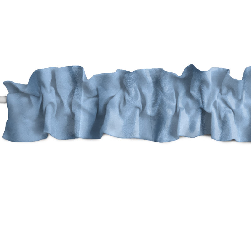 Tailored Window Valance, 58" W x 5" L, Sky Blue