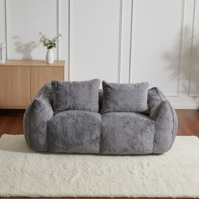 Loveseat Leisure Sofa Bean Bag Couch Reading Chair With Pillows