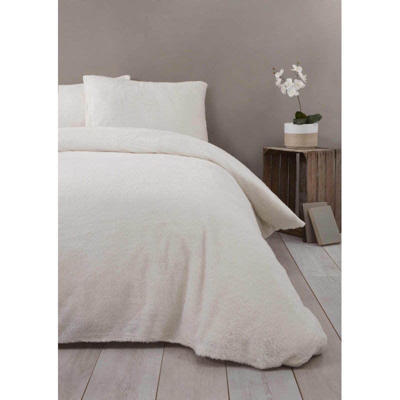 Kirol Bedding with Pillowcases, King Duvet Cover + 2 Standard Pillowcases, Cream