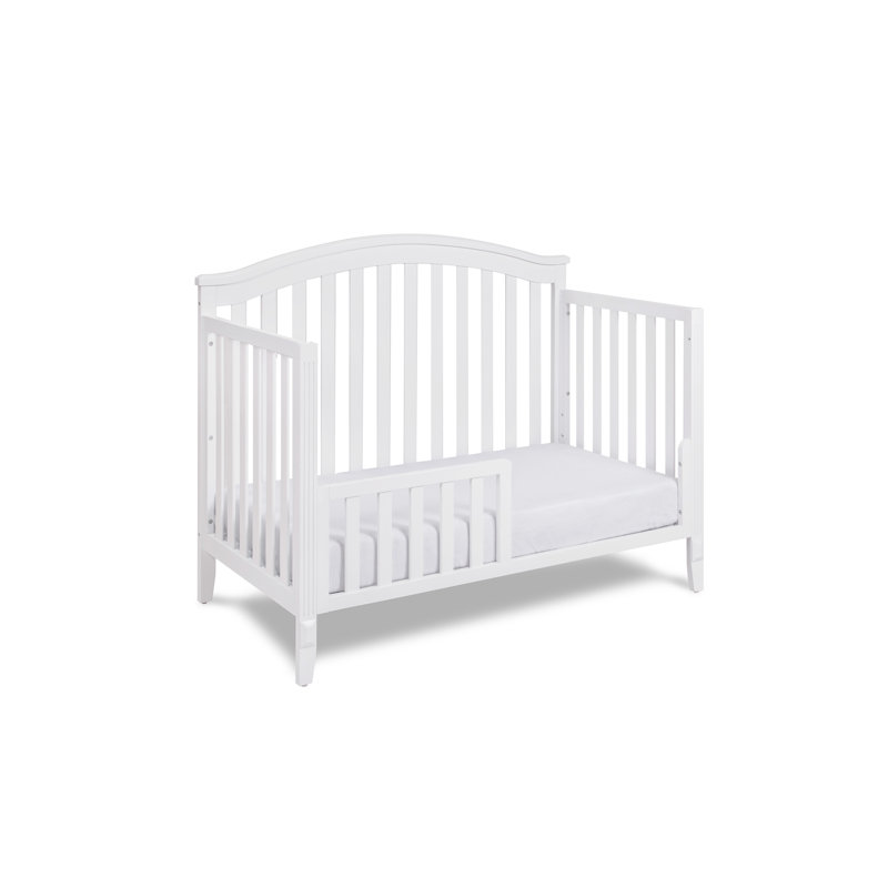 White Pine 4-in-1 Convertible Crib with Guardrail