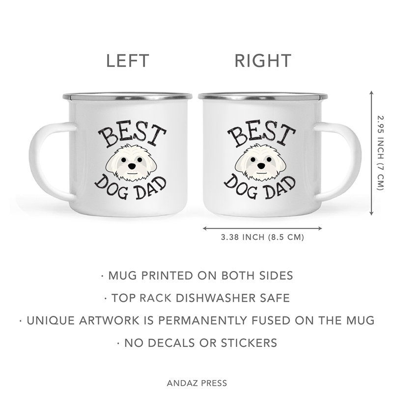 Grande tasse à café « Best Dog Dad », Maltais