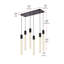 Suspension Berloz 6 lumières noire-2049097342
