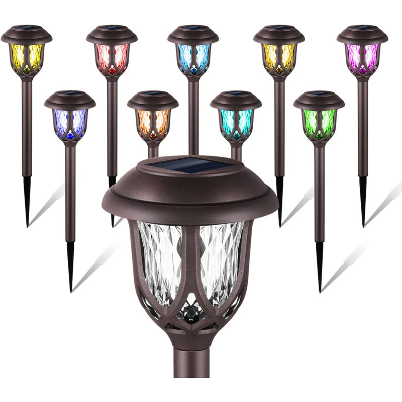 Lampe sur pied d'extérieur à DEL 4 po à énergie solaire intégrée