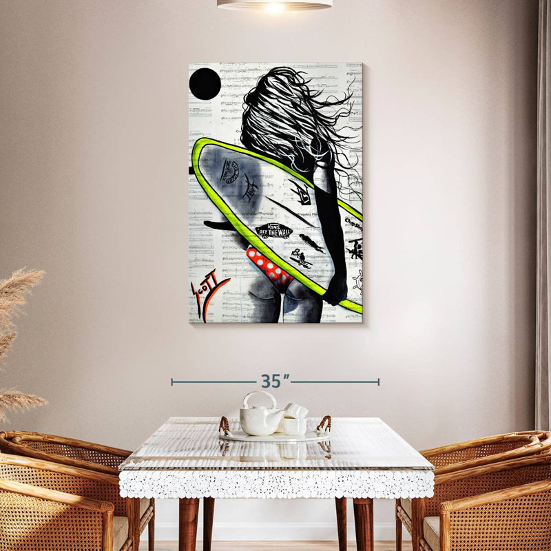 Senne The Beach Is Calling Surfer, 45" H x 30" W