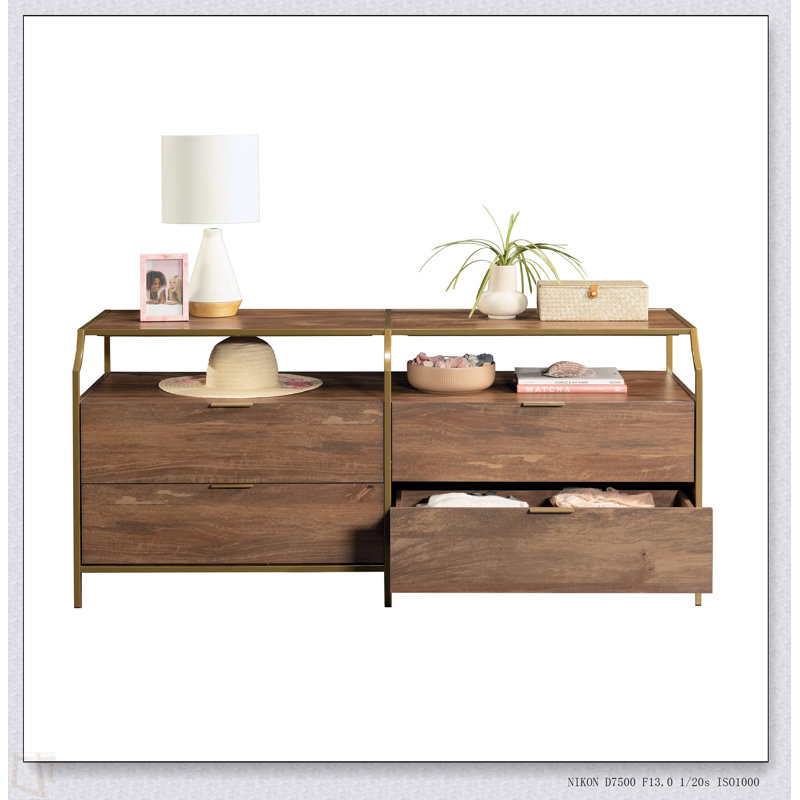 Commode contemporaine à 4 tiroirs et tablette supérieure