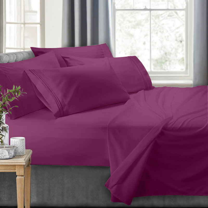 RV/Short Queen Microfiber Sheet Set, Magenta