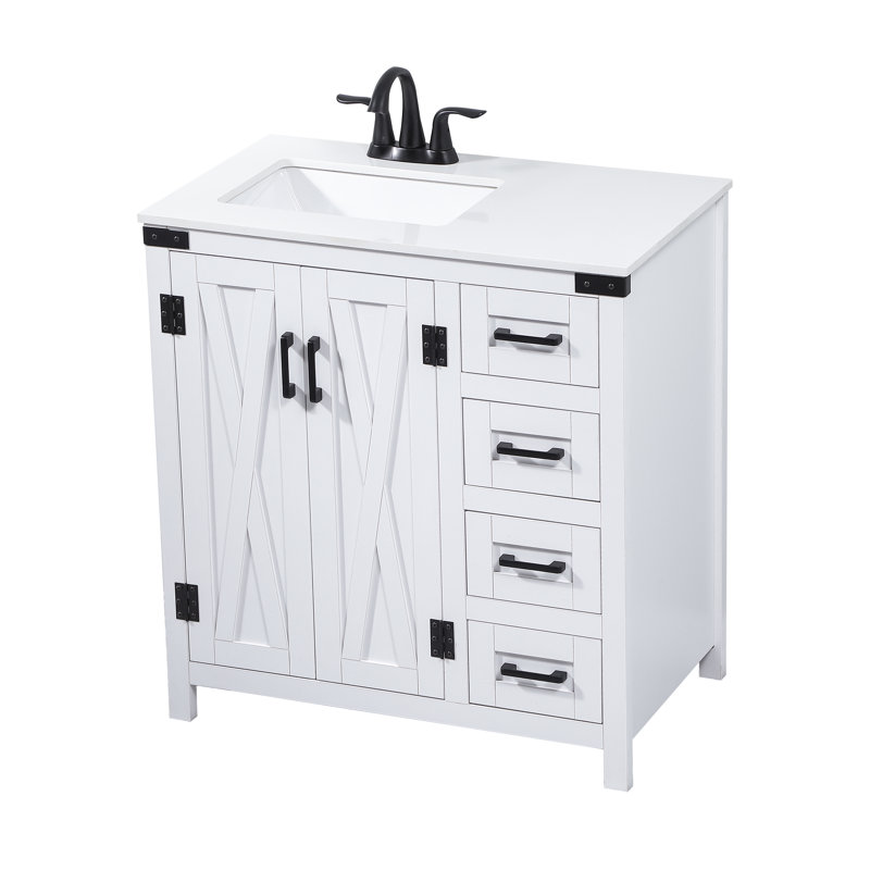 Ensemble de meuble-lavabo simple 32 po Slayton, Blanc