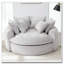 Fauteuil d'appoint rembourré en tissu chenille-928499253
