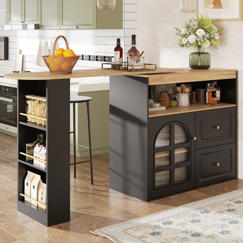 39cm Home Bar, Black