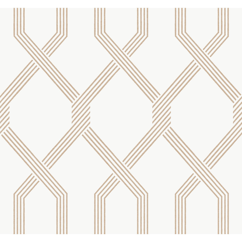Palisade Geometric Wallpaper Double Roll, Coral
