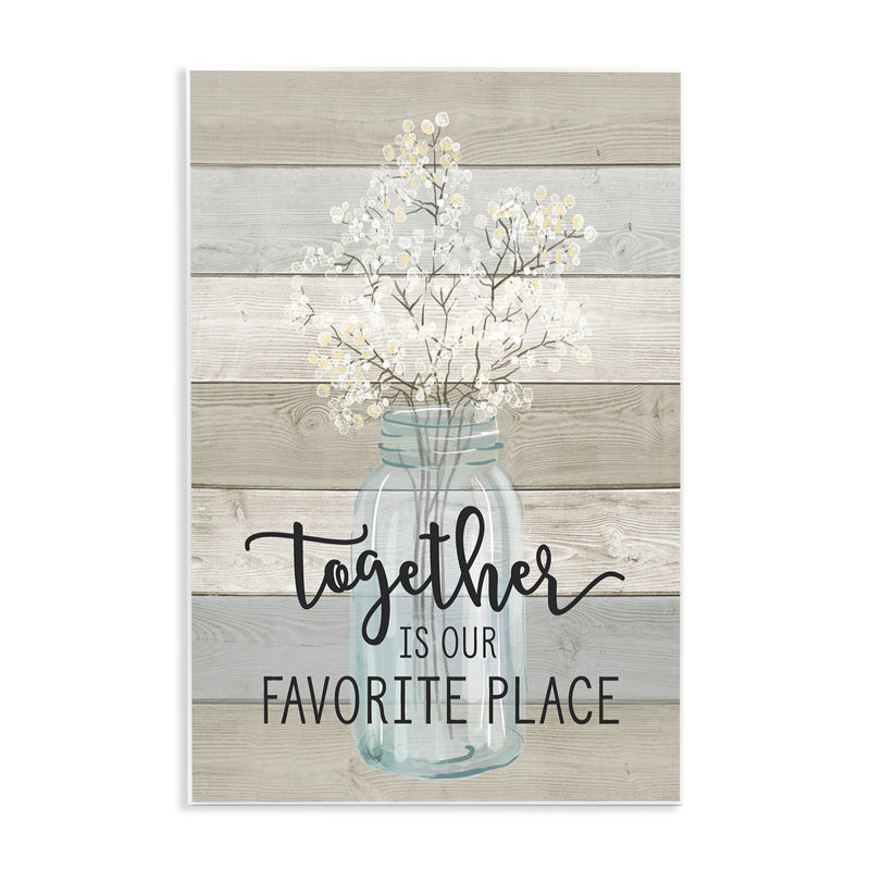 «Together is our Favorite Place», impression, H 15 po x l 10 po